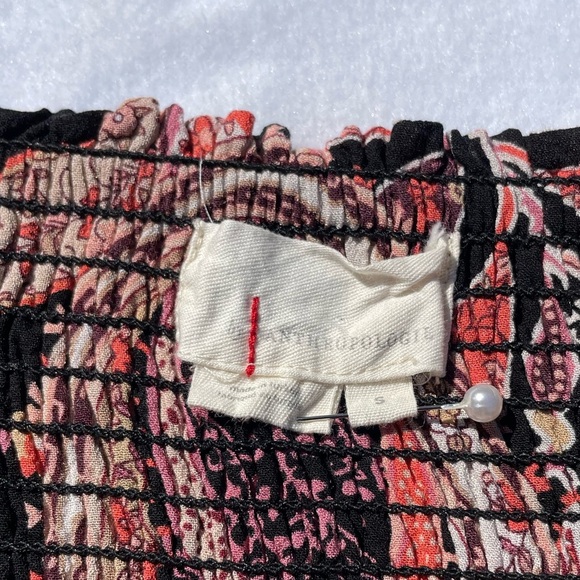 Anthropologie Myla Smocked Tiered Mini Skirt Size Small Paisley Print - Picture 8 of 13
